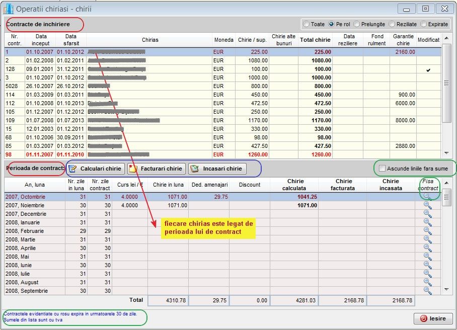 saga, saga manprop - software imobiliare, contracte inchiriere, fisa contract, calcul chirie, fucatura chirie, incasare chirie, istoric chirias, saga